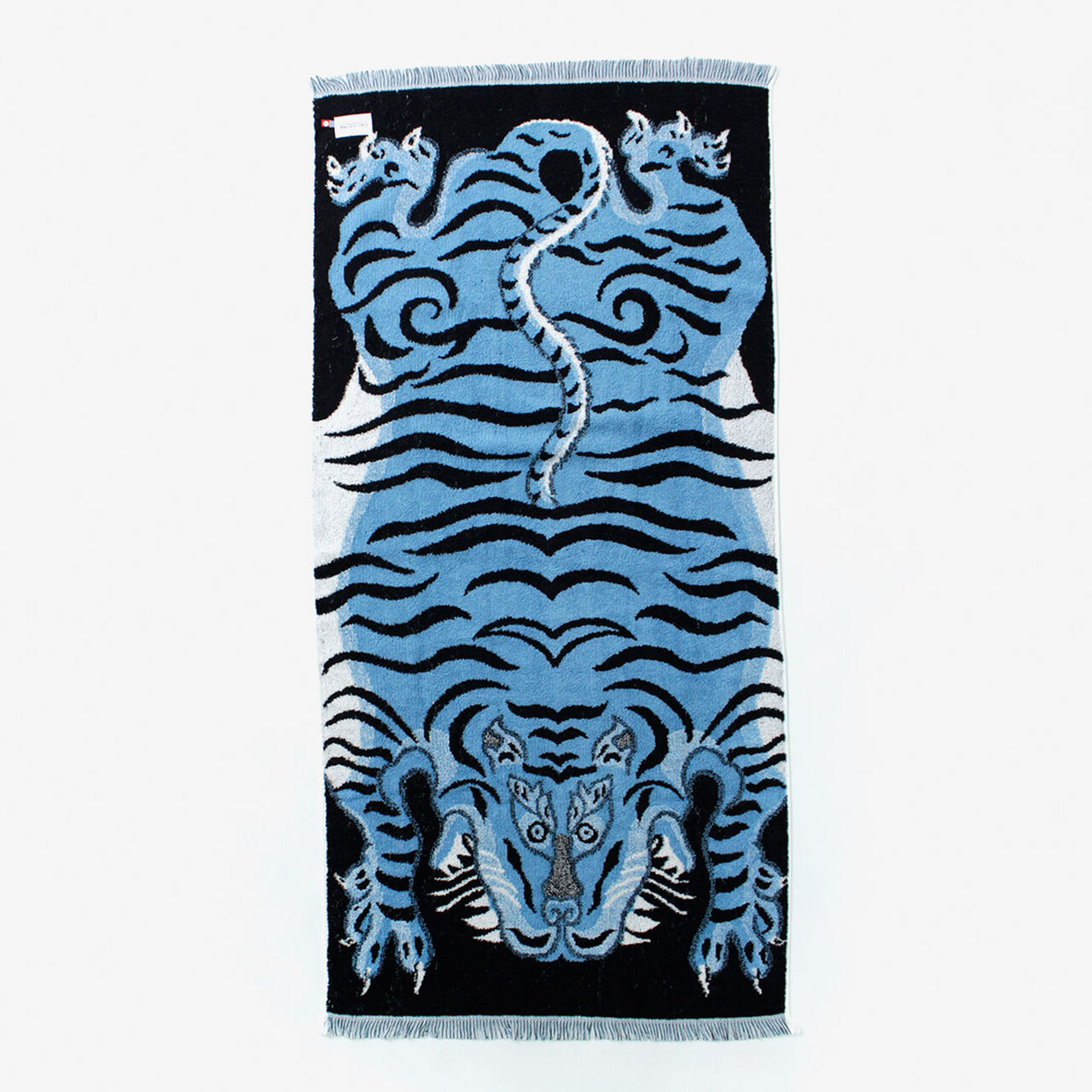 Tibetan Tiger blanket Towel,Blue, large image number 0