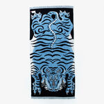 Tibetan Tiger blanket Towel,Blue, swatch