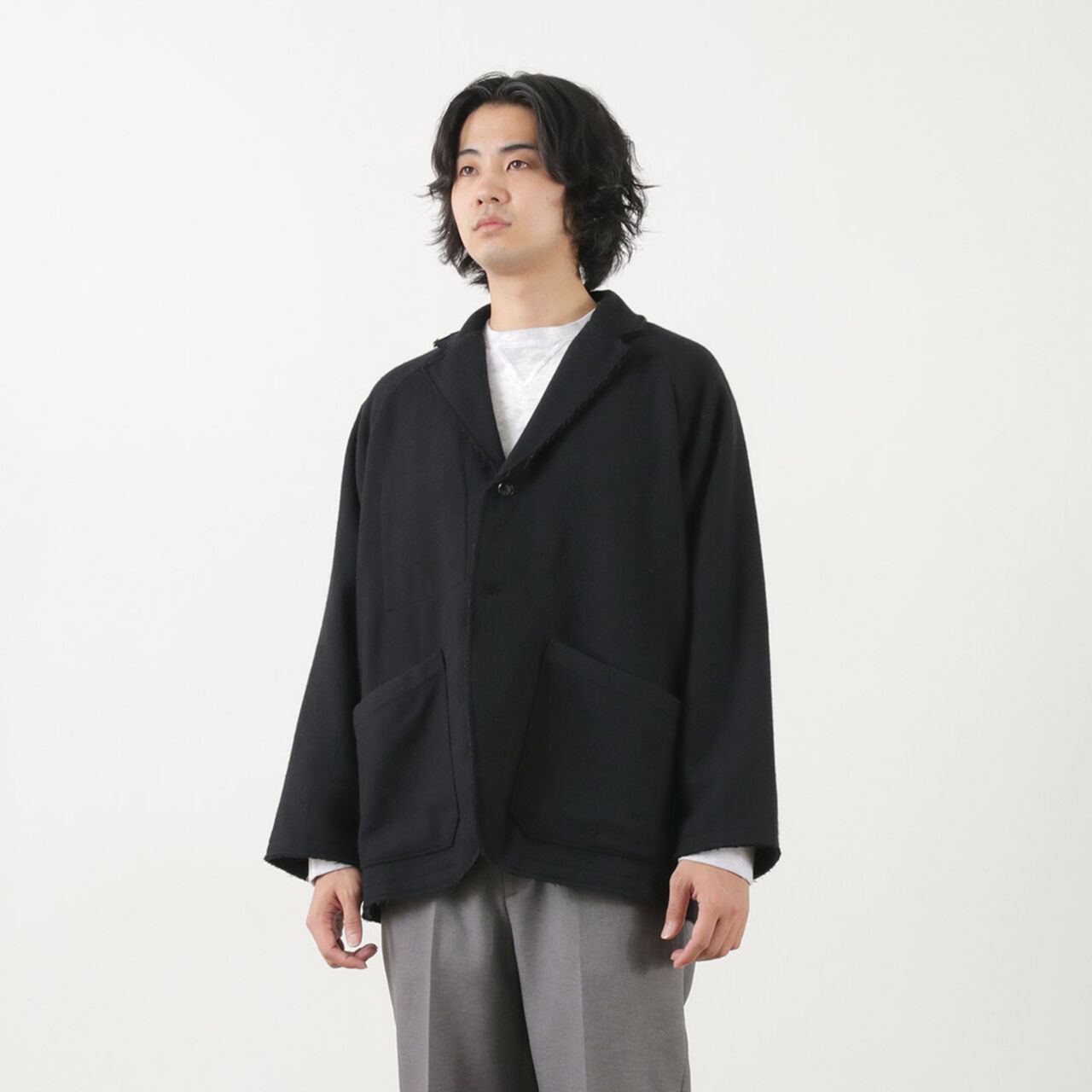 Cut-off Notch Collar 2 Button Jacket,, large image number 10