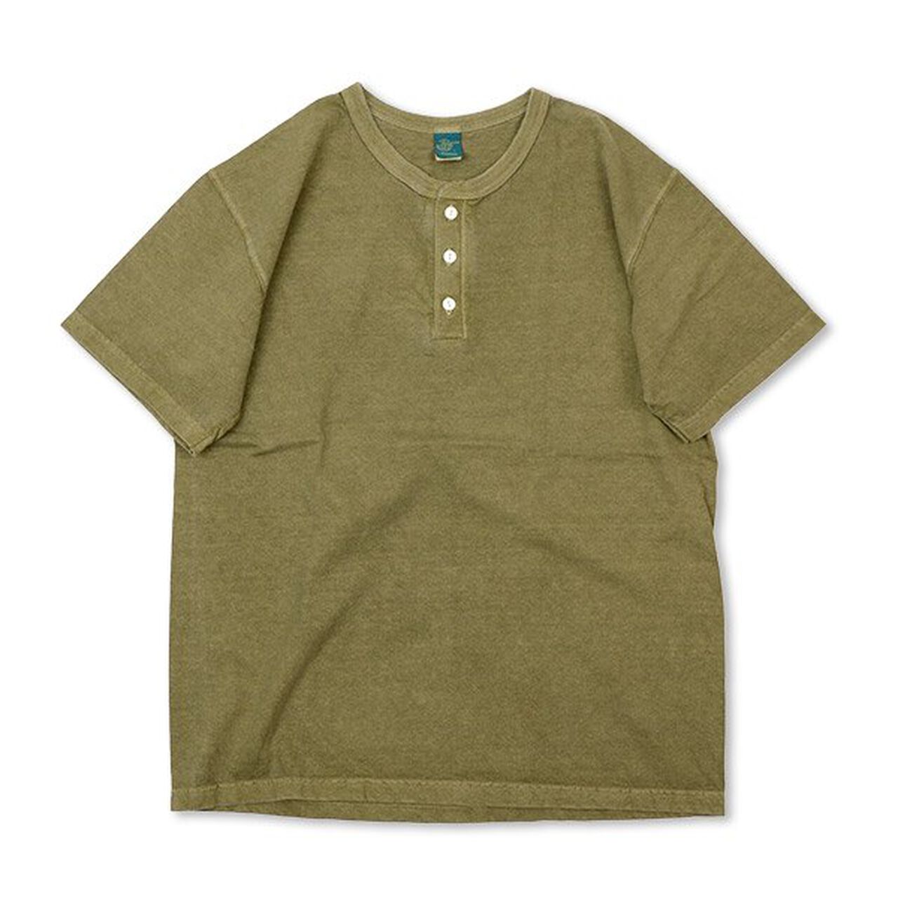 Colour special order short sleeve henley neck T-shirt,P.Sage, large image number 0