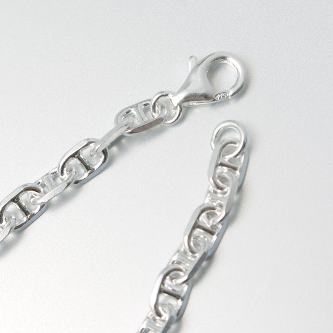 Semi solid anchor chain anklet 925 silver,, large image number 6
