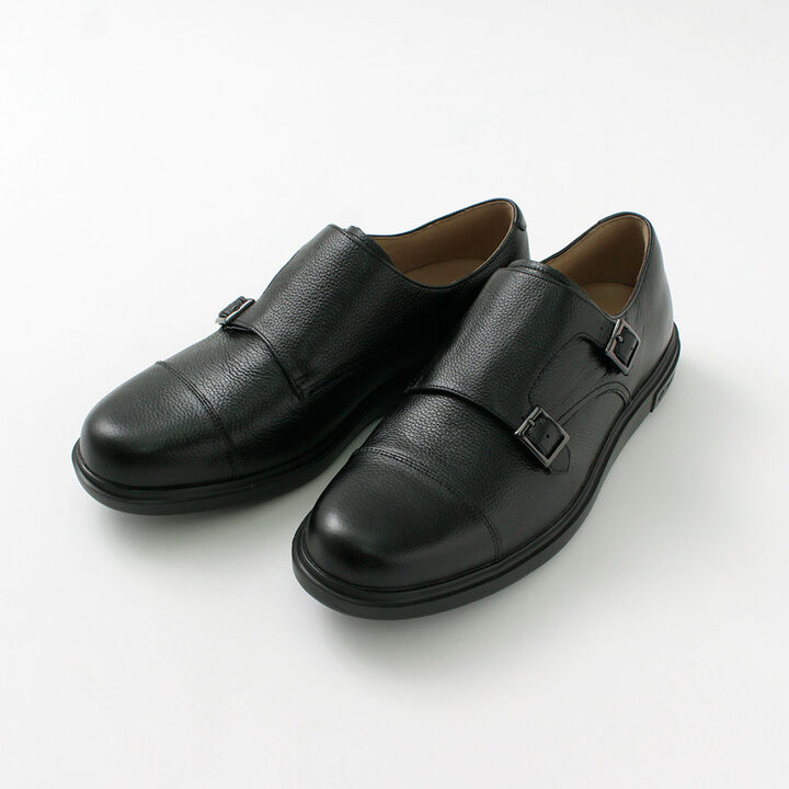 Breathable Waterproof Double Monk Strap Leather Shoes
