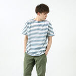 HDCS Boatneck S/S Striped Basque Shirt,Multi, swatch