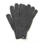 Tuckstitch Knitted Gloves,Charcoal, swatch