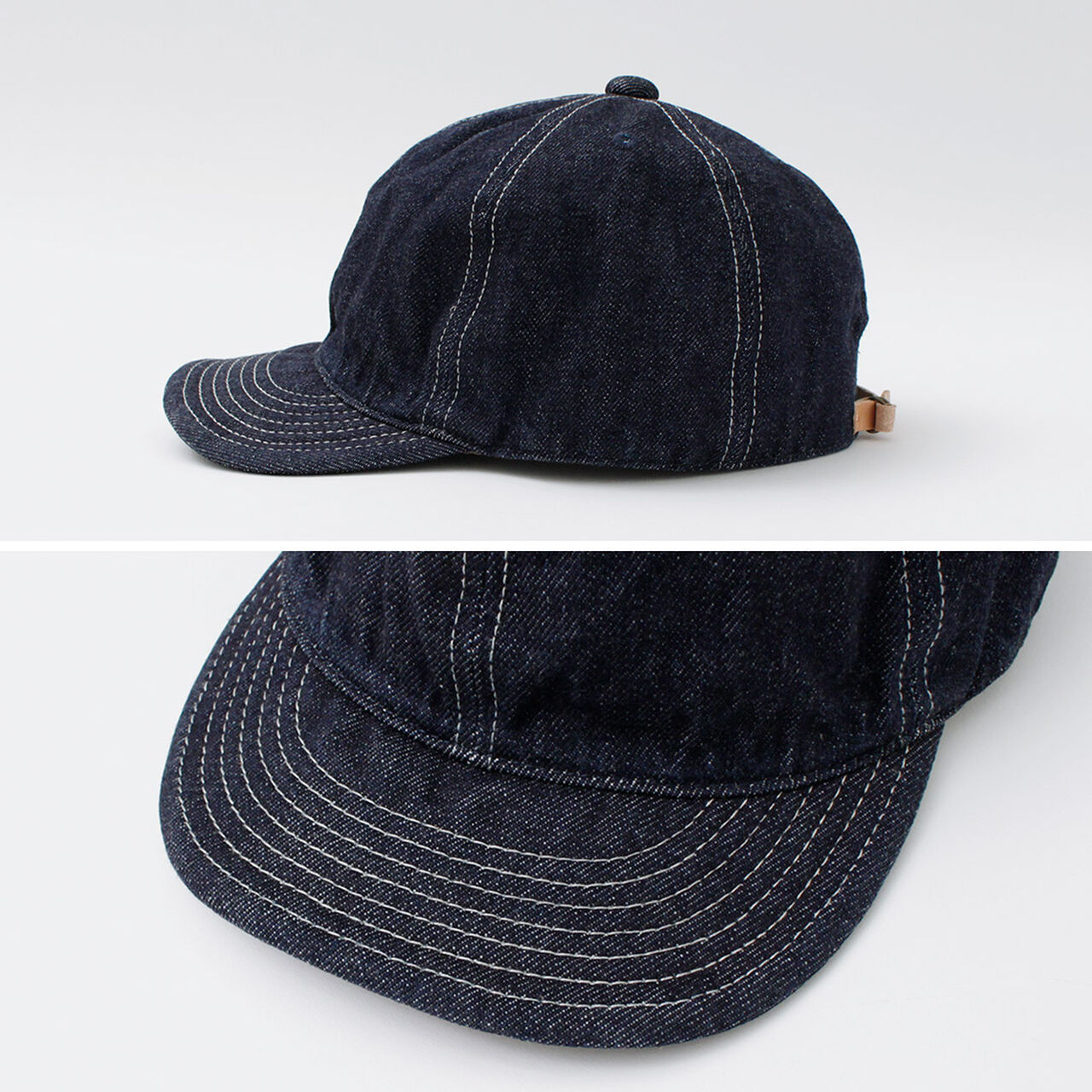 One-washed Selvage denim cap,, large image number 9