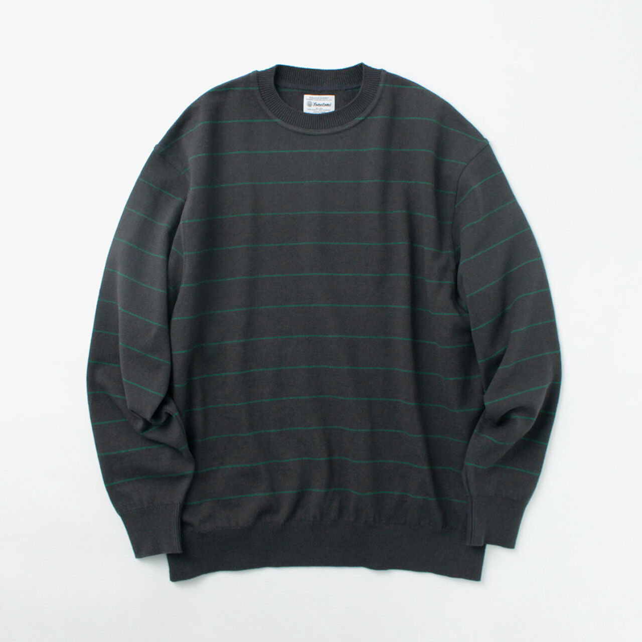 Wave Cotton Knit Pullover Striped,, large image number 3