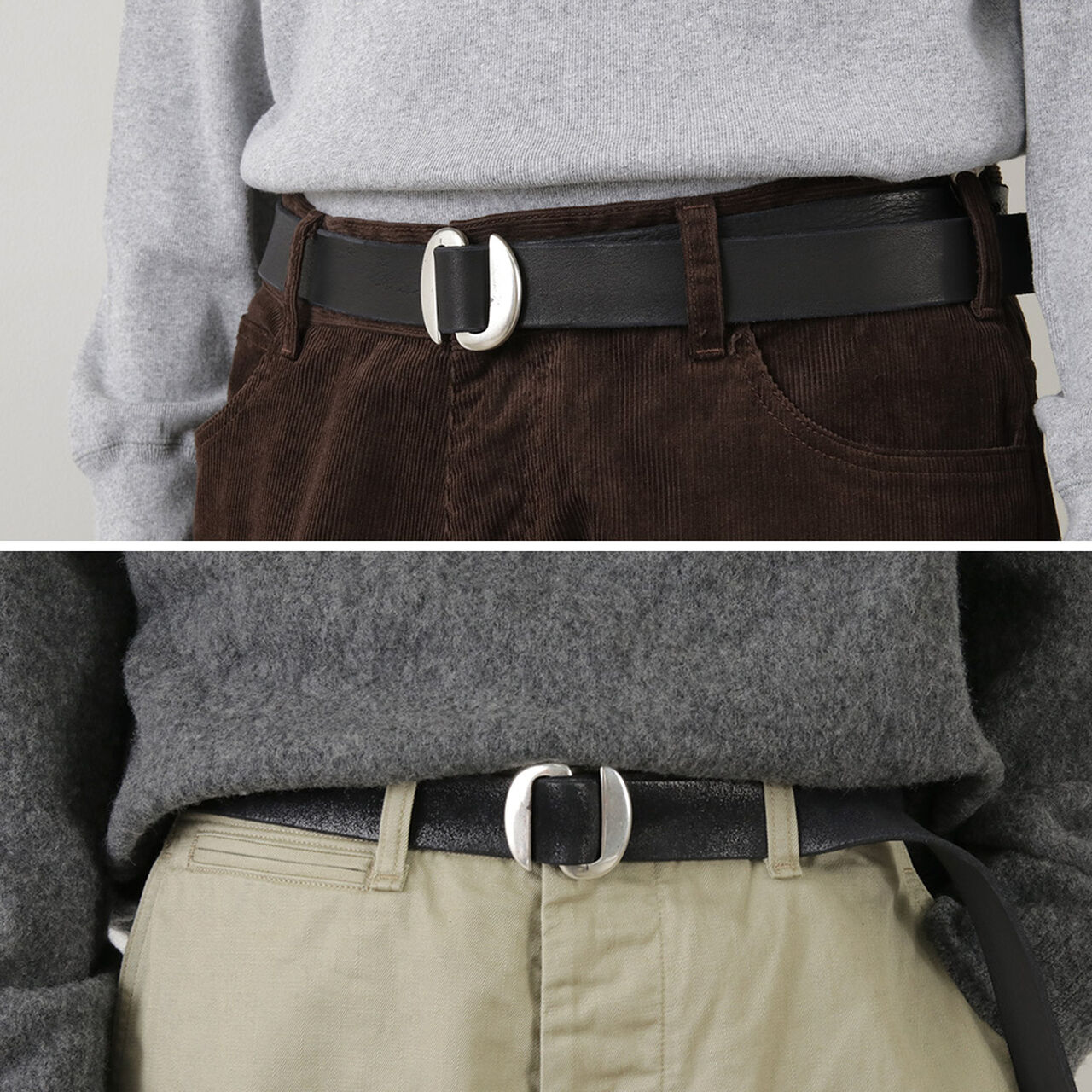 Hunting Double Suede and Leather Belt S-Buckle,, large image number 5