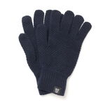 Tuckstitch Knitted Gloves,Navy, swatch
