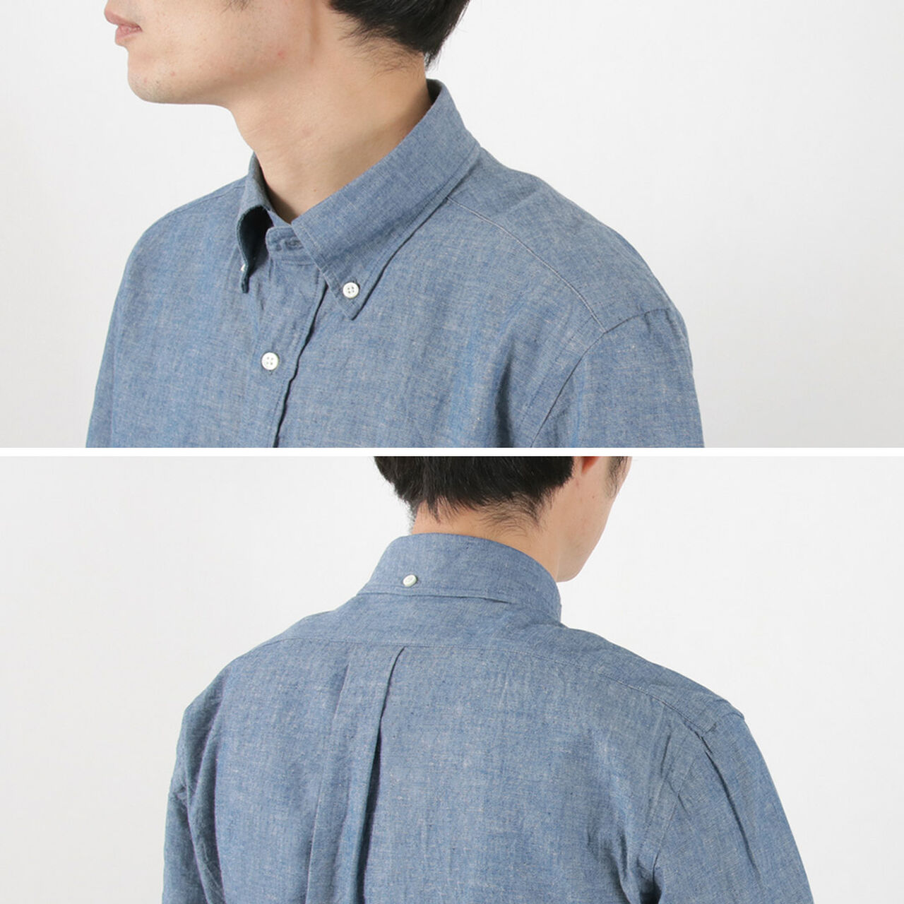 Selvage Chambray S/S Button Down Shirt,, large image number 7
