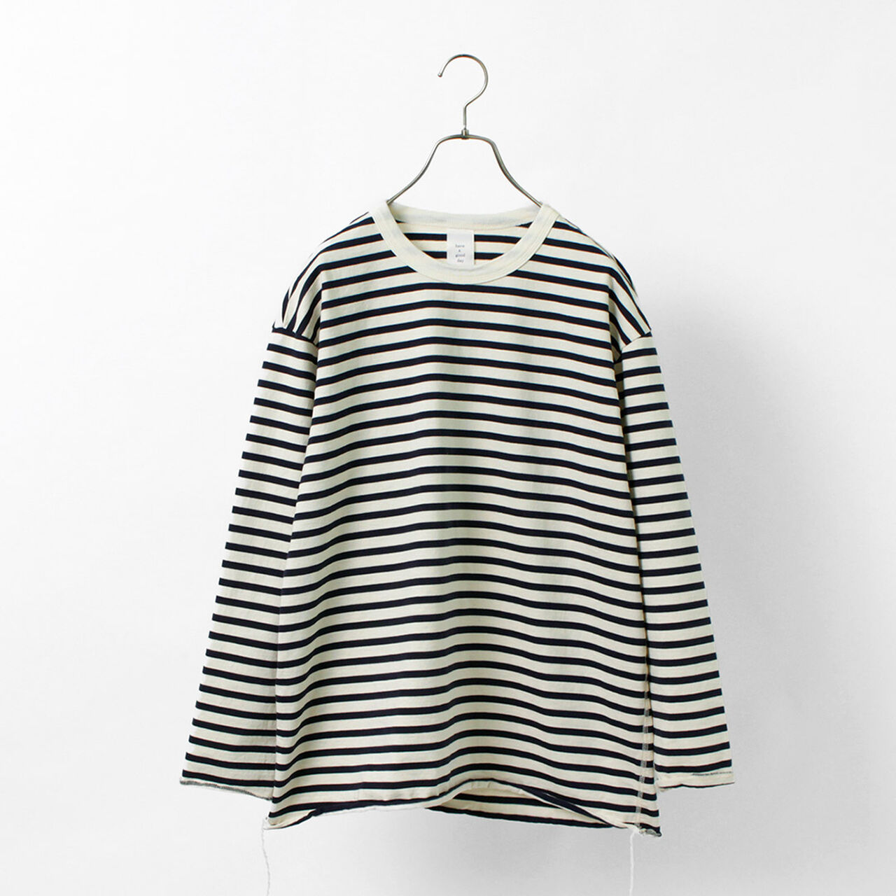 Striped Loose Long Sleeve T-Shirt,, large image number 3