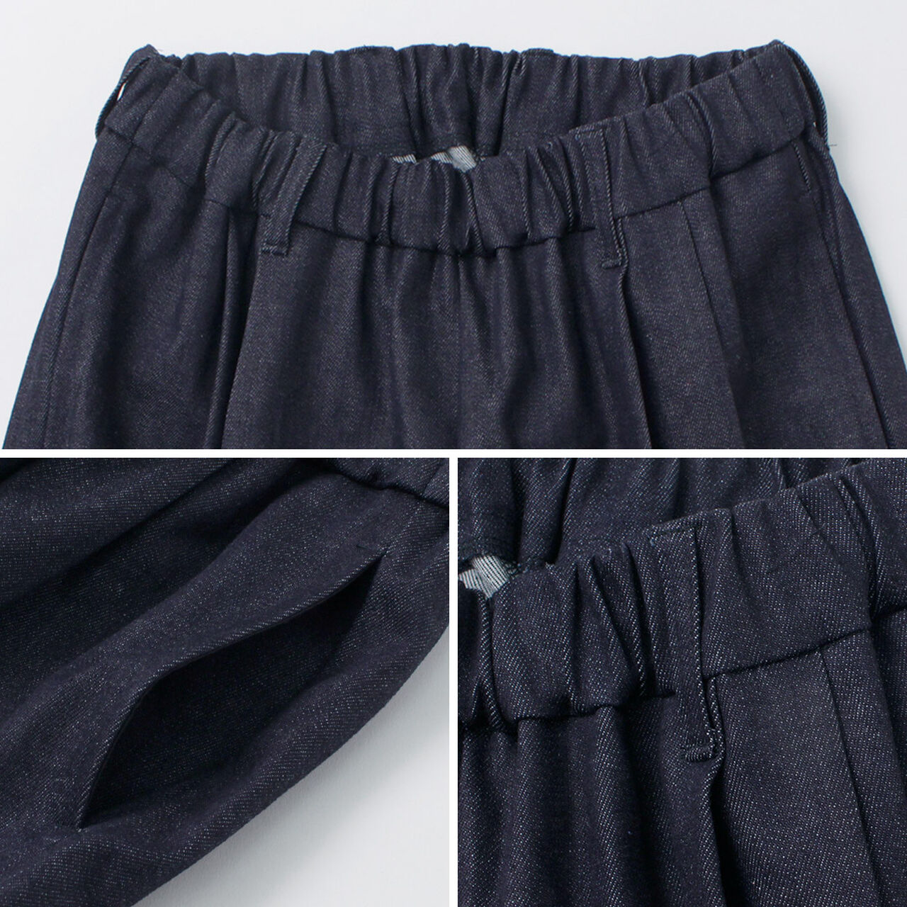 Denim Wide Tuck Trousers,, large image number 12