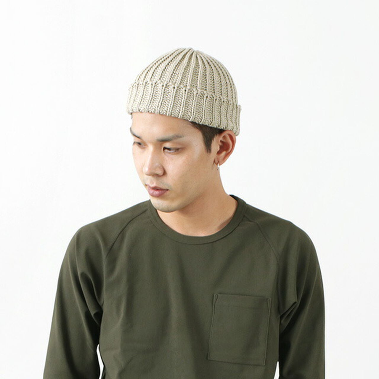 Very Short Heavyweight Cotton Knitted Cap,, large image number 13
