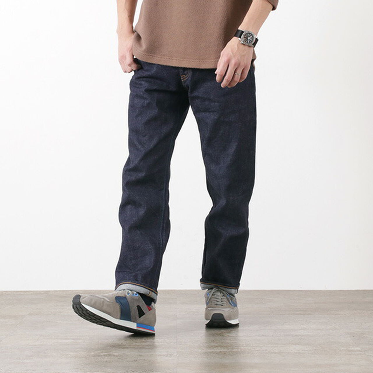 J401 Circle 14.8 oz. classic straight jeans,Indigo, large image number 0