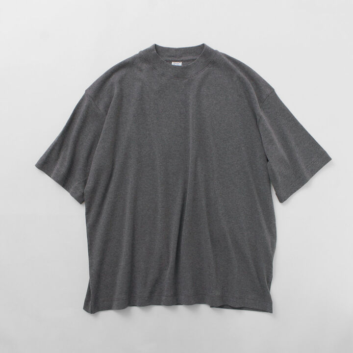 VONGOLA Mock Neck Relaxed Fit Milled T-Shirt
