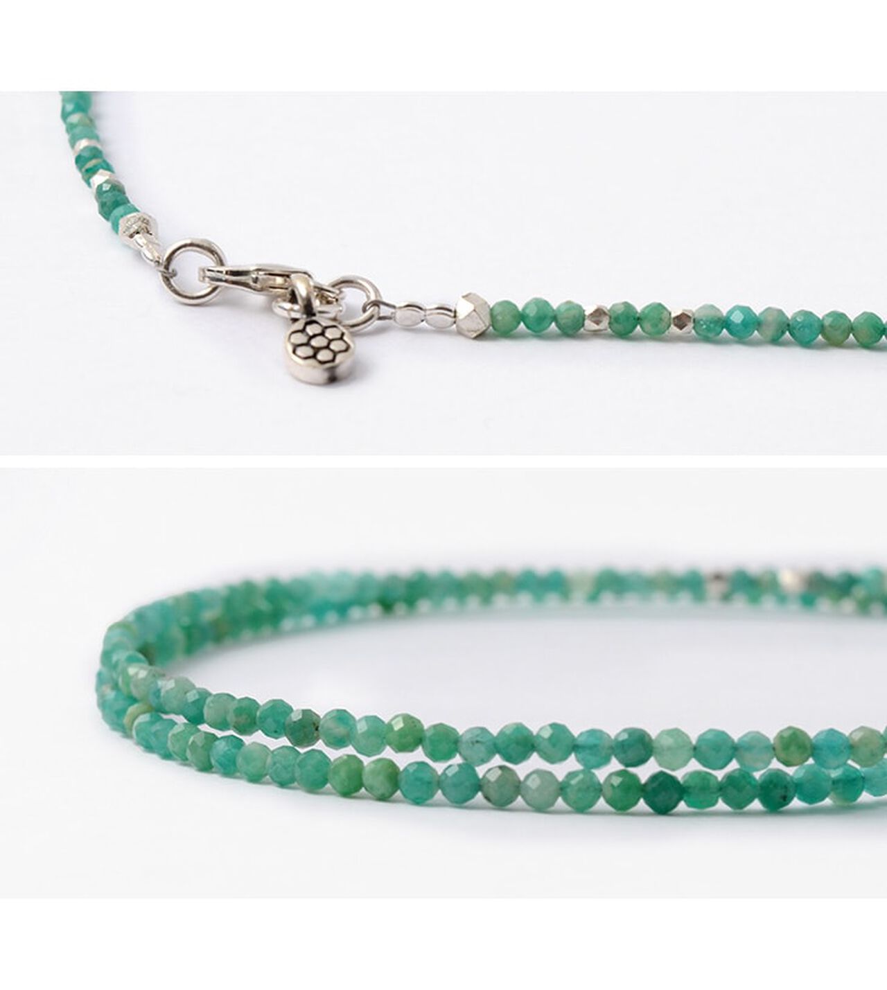 Amazonite (2mm) cut beads / necklace / anklet,, large image number 3