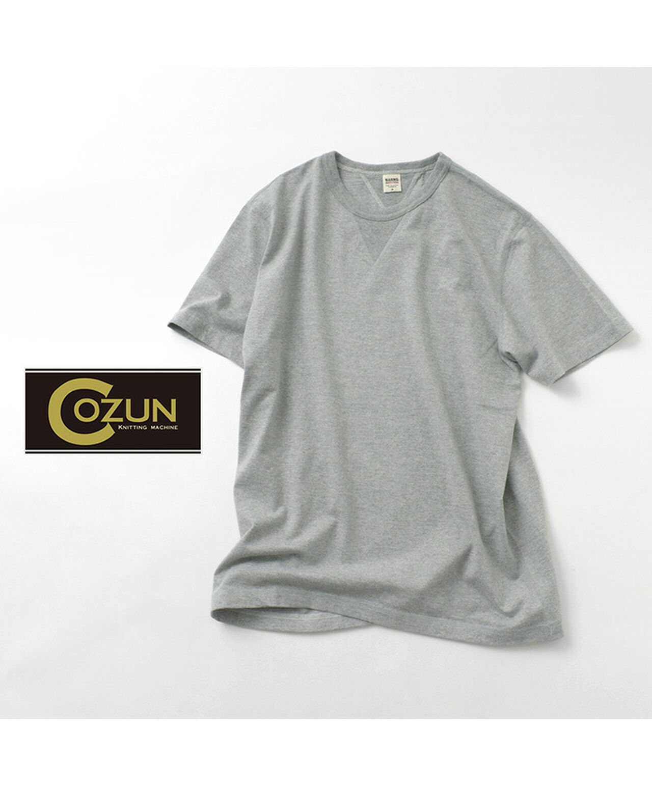 Cozun knitted vintage gusset short sleeve crew neck T-shirt,, large image number 9
