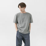 Special order Solid colour Boat neck Big shirt,Grey, swatch