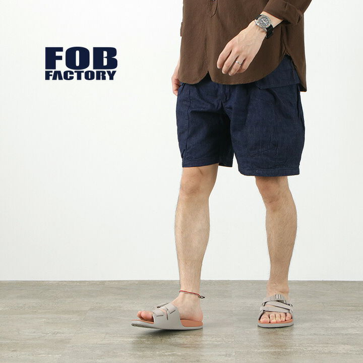 F4166 denim camp shorts