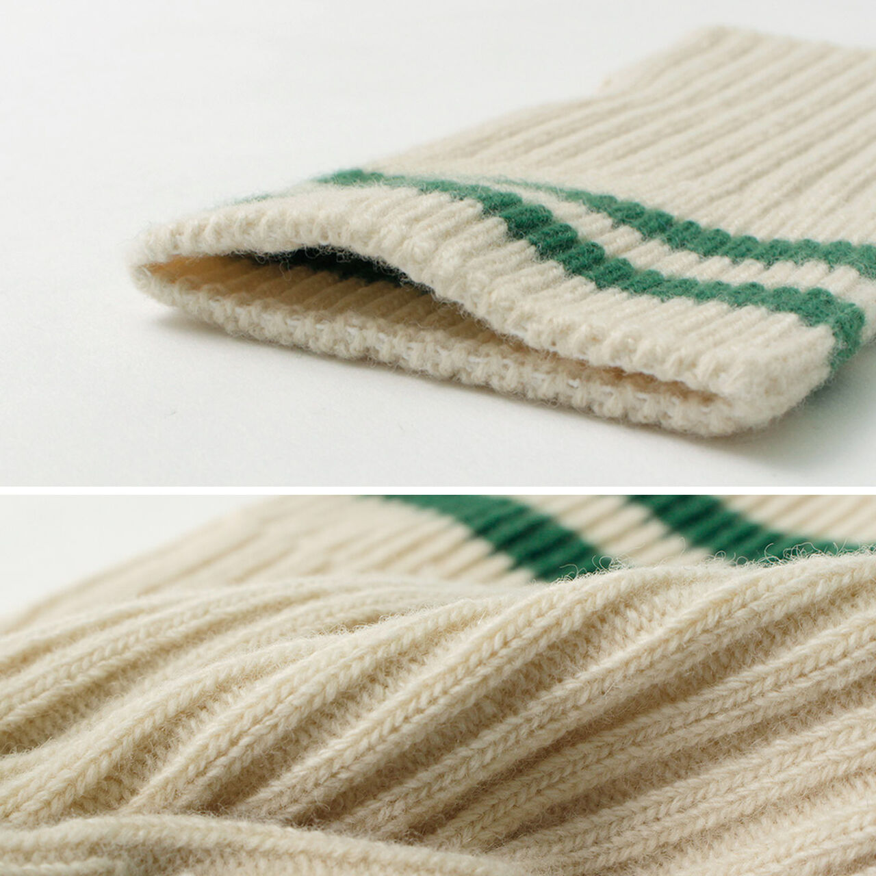 Striped Seamless Hand Warmer Merino Lamb Wool,, large image number 5