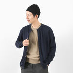 Cinghiale C-Neck Cardigan Relaxed Fit Knit Sewn,Navy, swatch