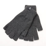 Half Finger Knitted Gloves,Charcoal, swatch