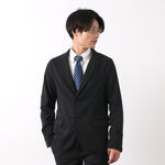Full flannel serge tailored jacket,Black, swatch