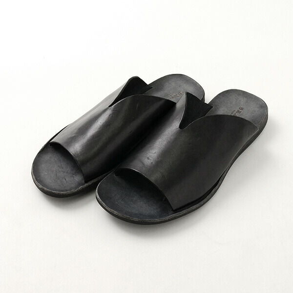 Men's Black Genuine Leather Closed Toe Dress Sandals