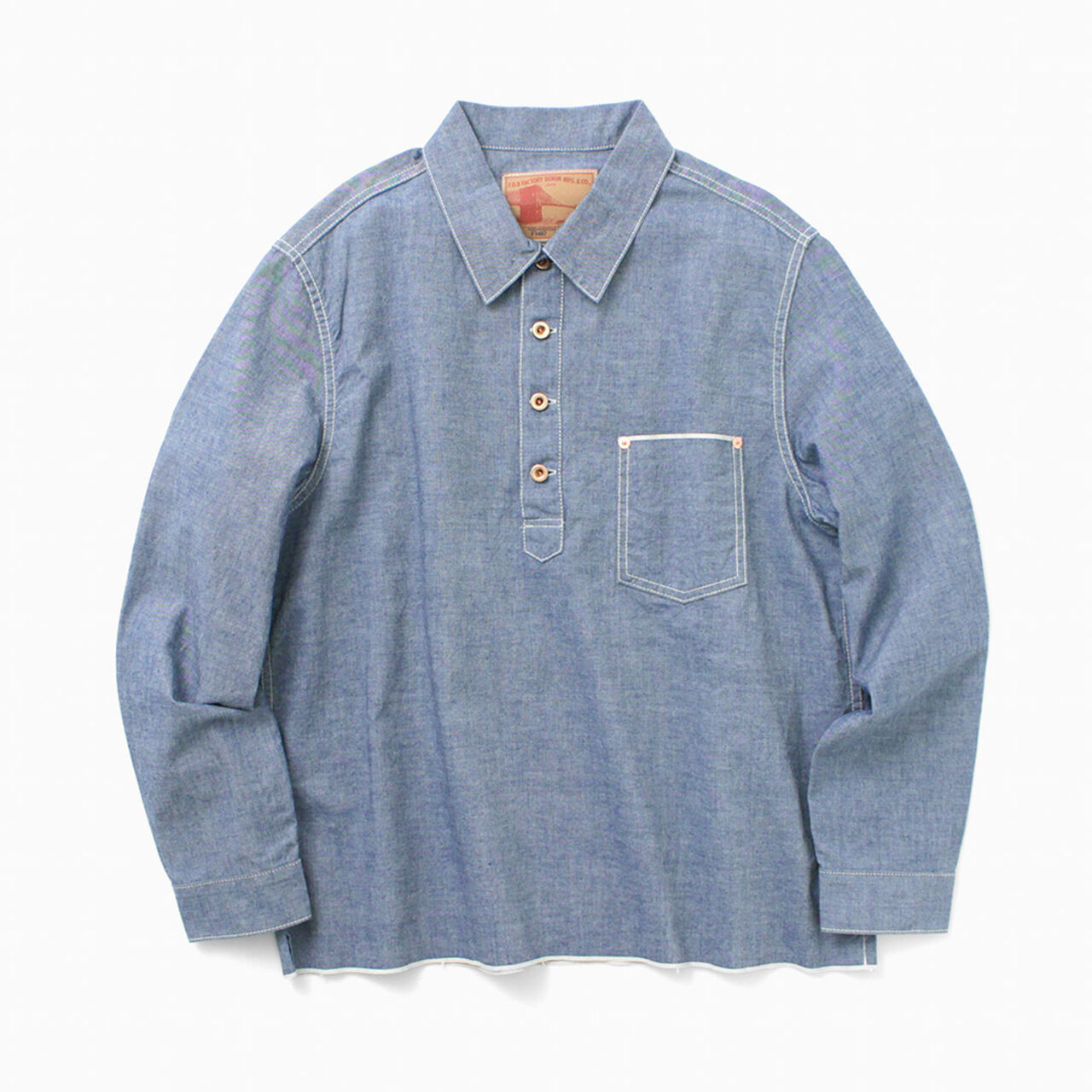 F3487 Chambray pullover shirt,, large image number 0