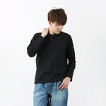 Special order HDCS Henry neck long sleeve T-shirt,Black, swatch