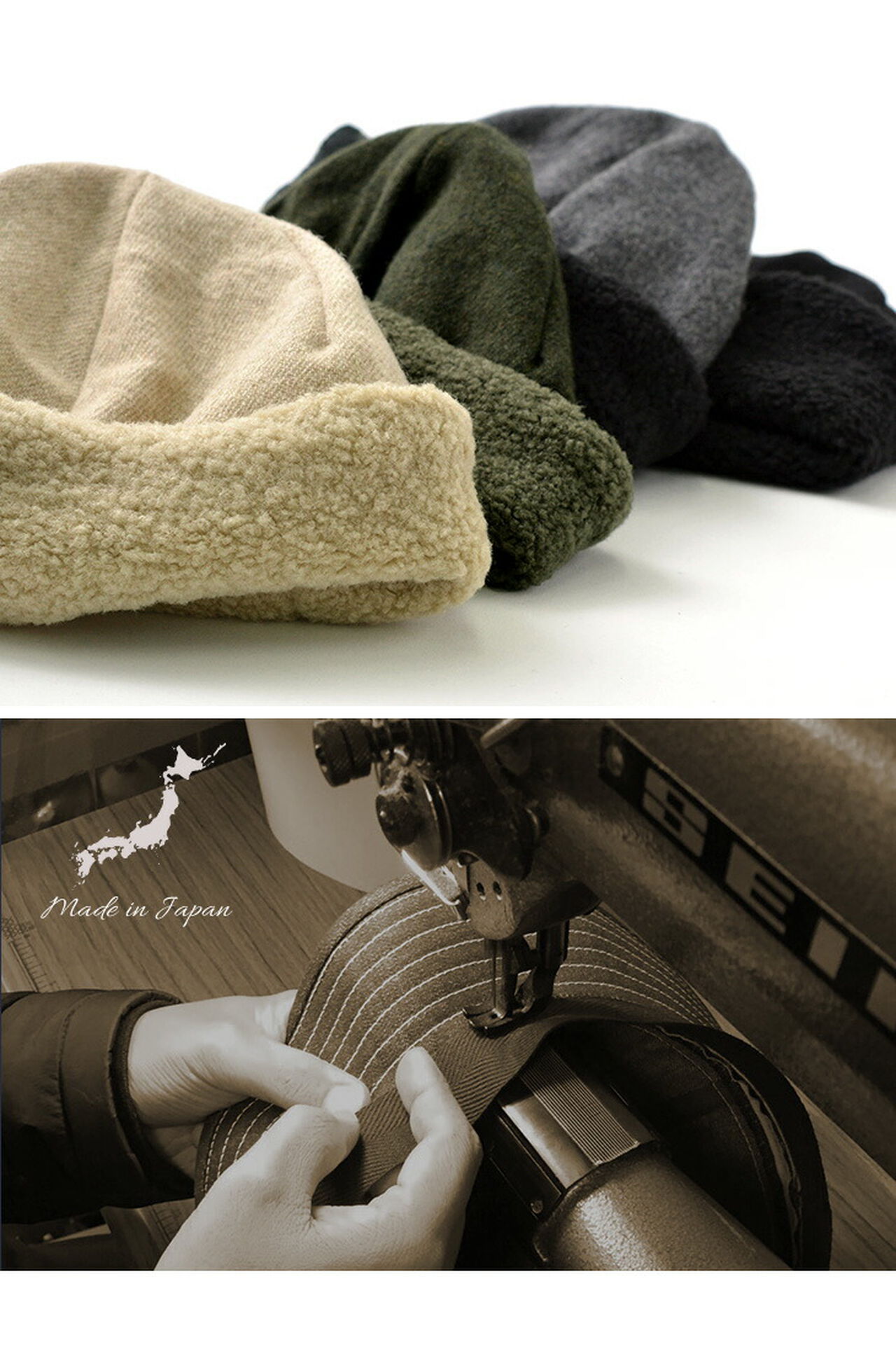 Vintage Wool Flannel Beanie,, large image number 3