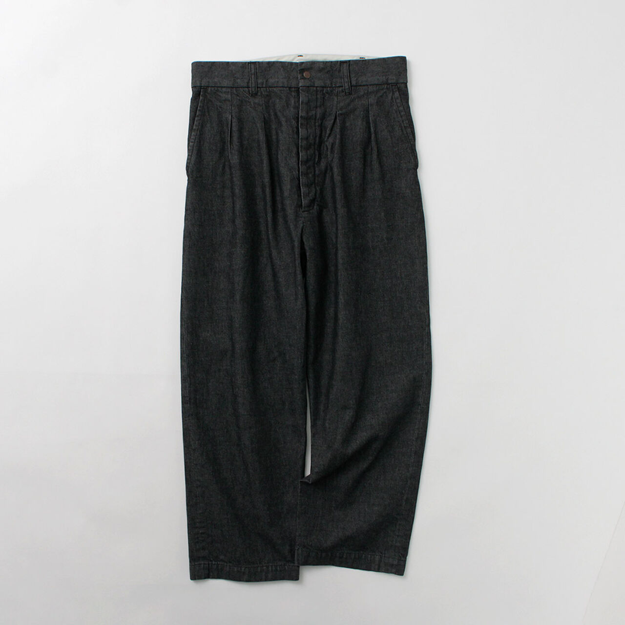 2 Tuck Trousers Light Ounce Denim,, large image number 0