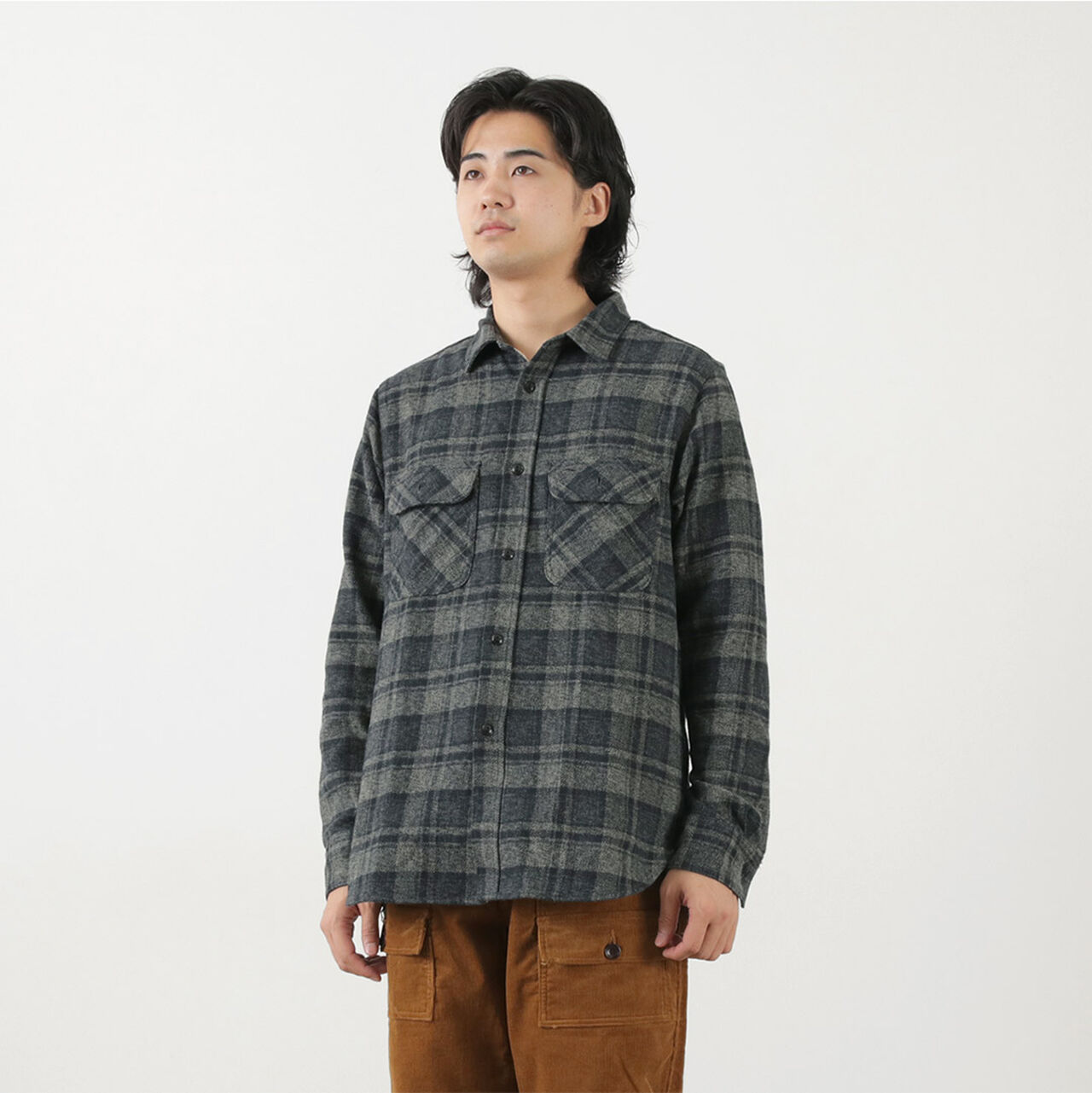 F3497 Nel check work shirt,, large image number 10