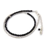Onyx W-Wrap Bracelet,Black, swatch