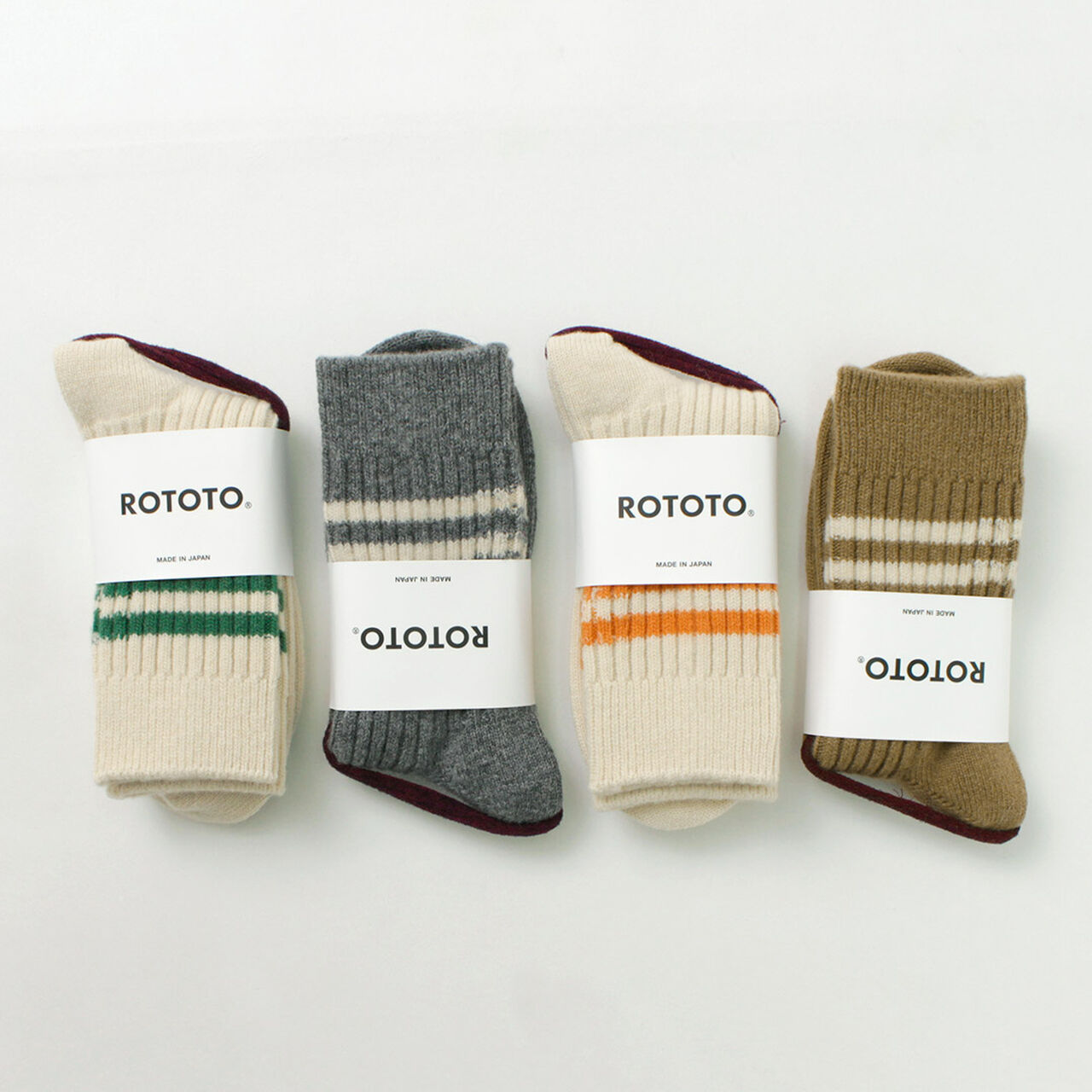 Merino Lambs Wool Striped Socks,, large image number 10