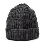 Short cotton knitted cap,Charcoal, swatch