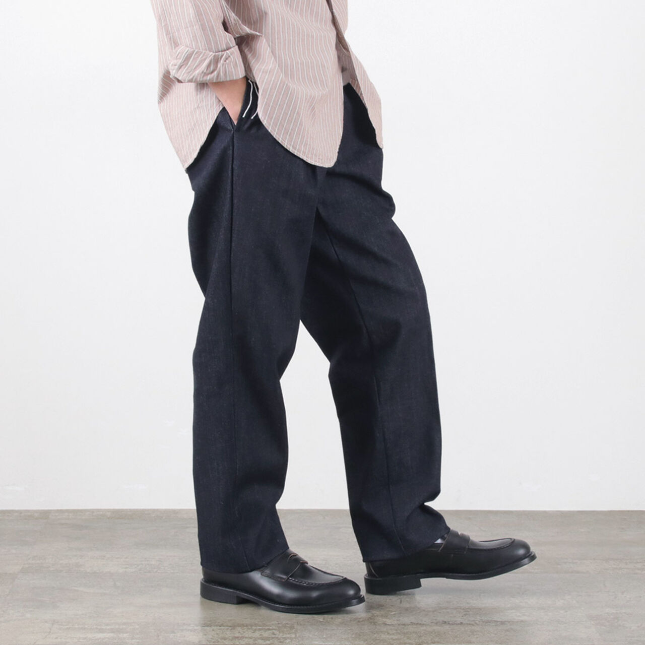 Denim Wide Tuck Trousers,, large image number 15