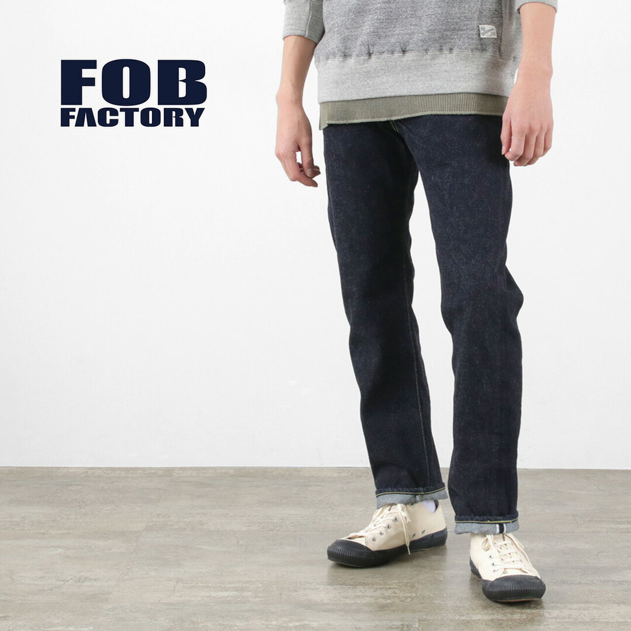 F151-23 5P selvage jeans,, large image number 1