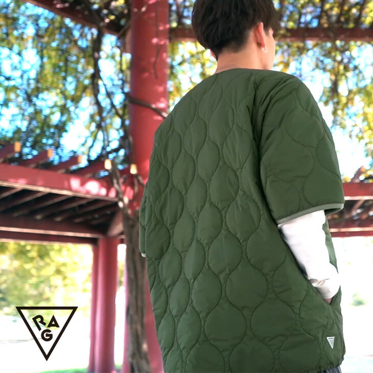 Military Quilted Feel Good Shell Tee Jacket,, large image number 4