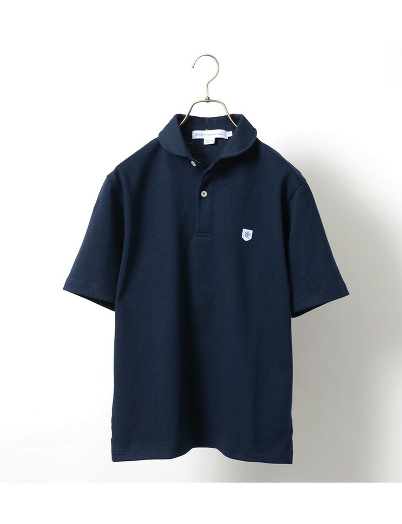 Plain Heavy Jersey Round Collar Polo Shirt,, large image number 2