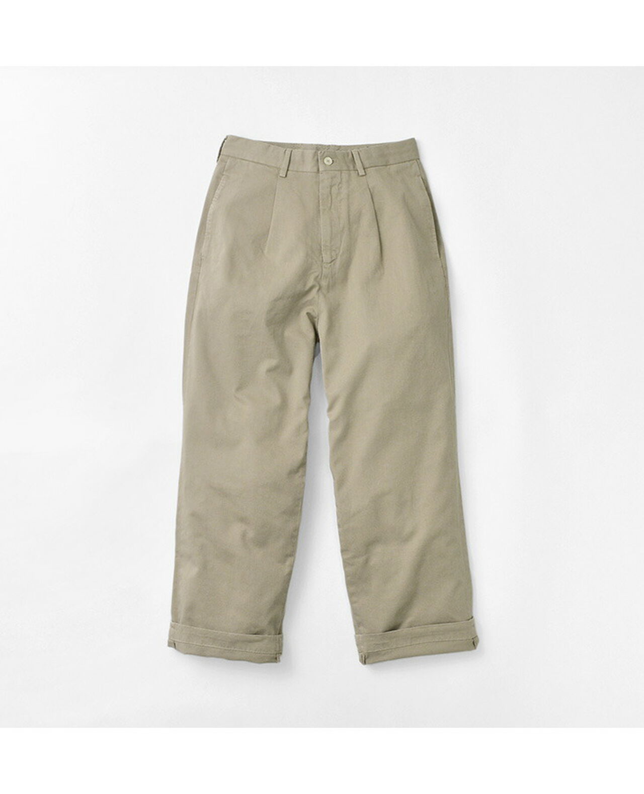 One Tuck Wide Trousers Dragon Twill,, large image number 2