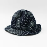 Indigo Stashiko-style Bucket Hat,Blue, swatch