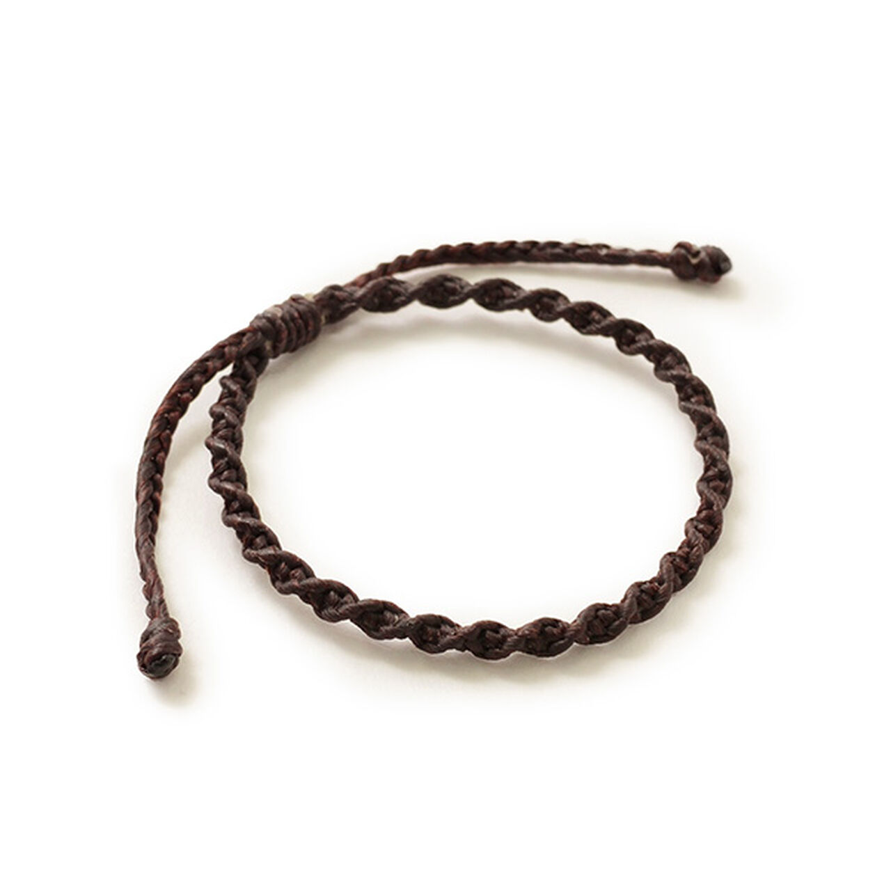 Wax Cord Bracelet,Brown, large image number 0