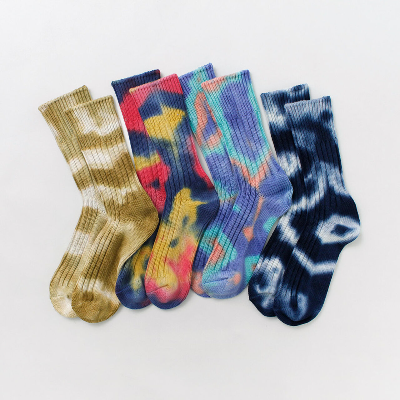 Chunky rib crew socks Tie-dye,, large image number 6