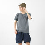 Summer Knit Henley Short Sleeve T-shirt,DeanGrey, swatch