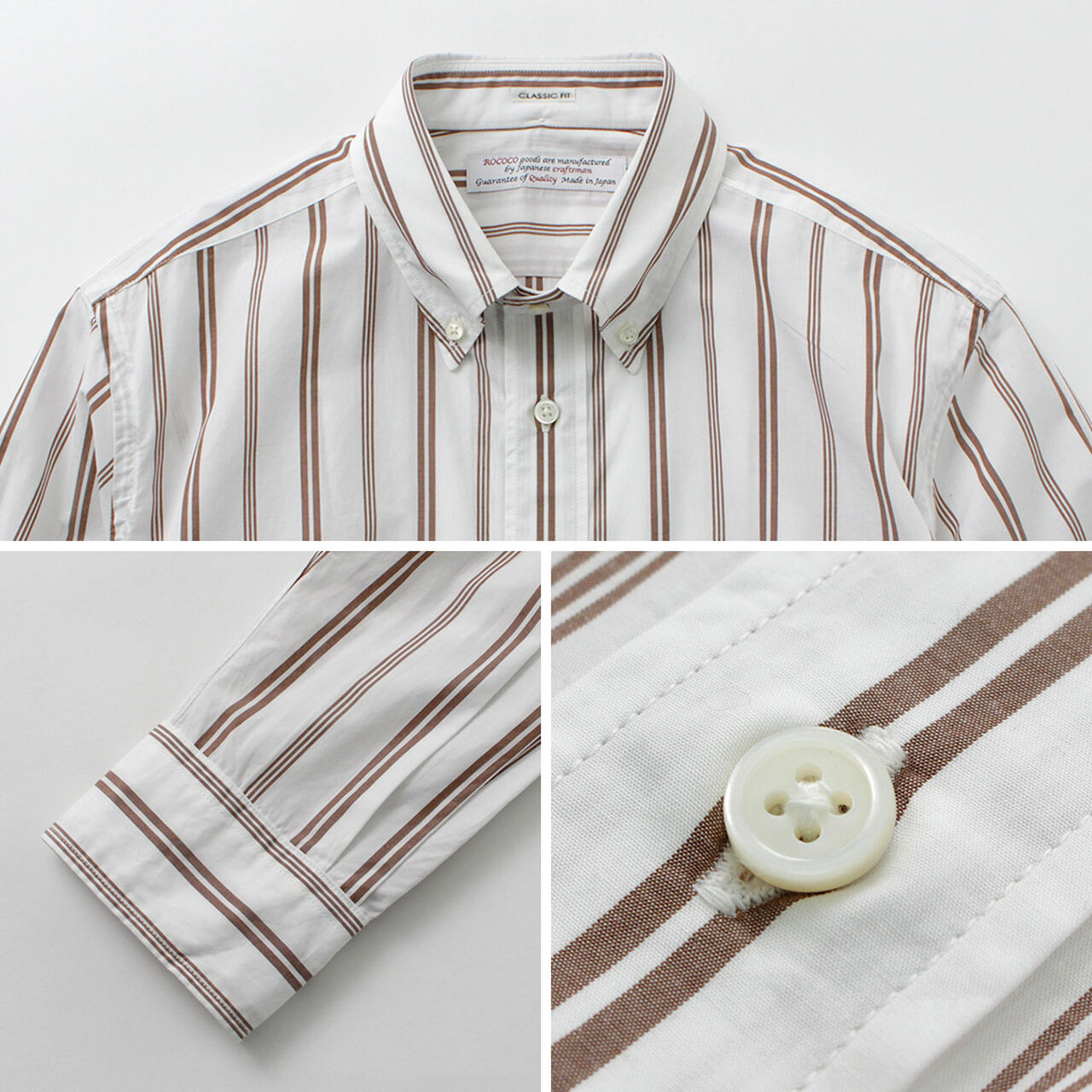 Random Stripe Button Down Shirt Classic Fit,, large image number 14