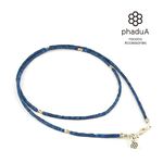 Lapis lazuli (2mm) tube bead necklace/anklet,Blue, swatch