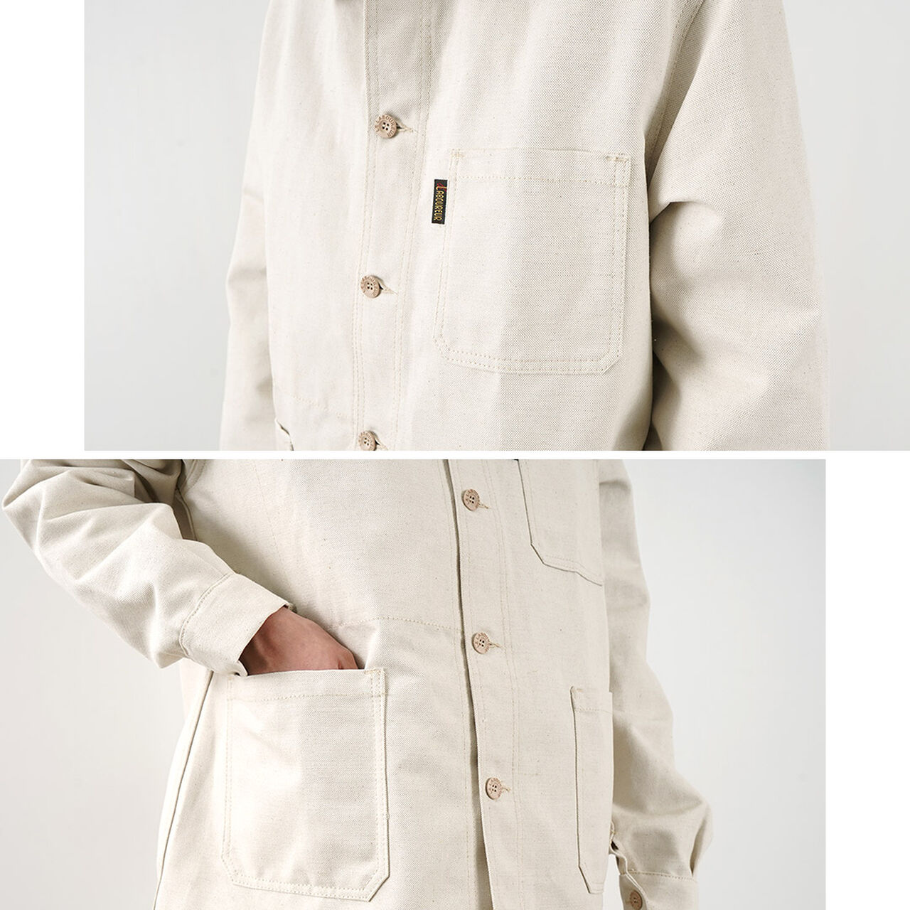 Linen cotton coverall jacket,, large image number 9