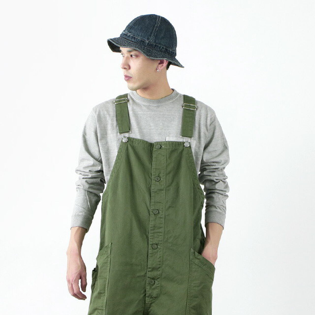 Overalls / Chino Cross Dye,MilitaryGreen, large image number 0
