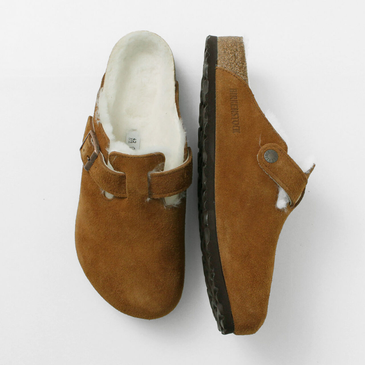 Men's shoes Birkenstock Boston Suede Leather Mink
