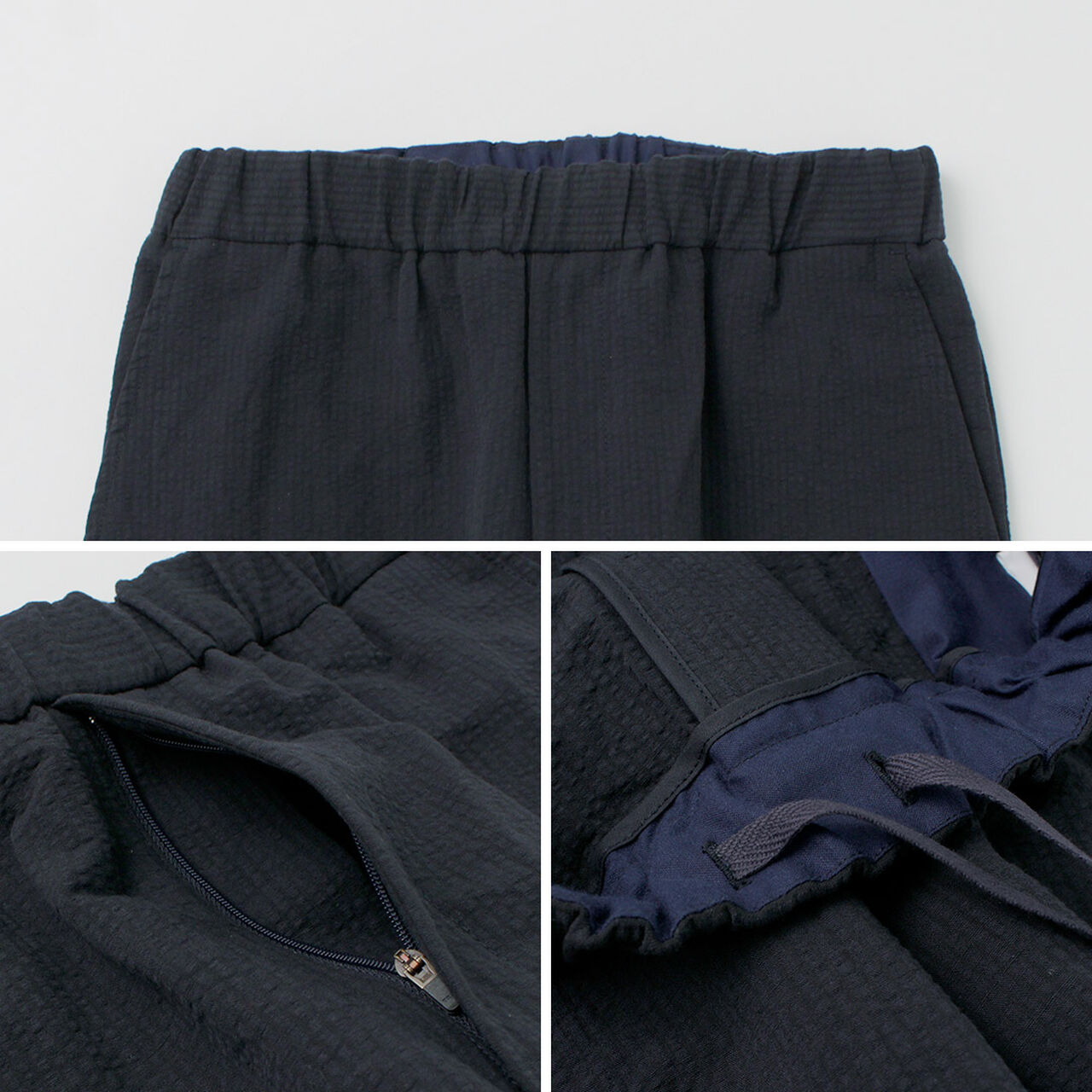 Cotton Linen Seersucker Easy Pants,, large image number 11